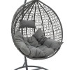 Zafer pakoworld swing hanging metal-pp- pillow in grey color 106x103x200cm