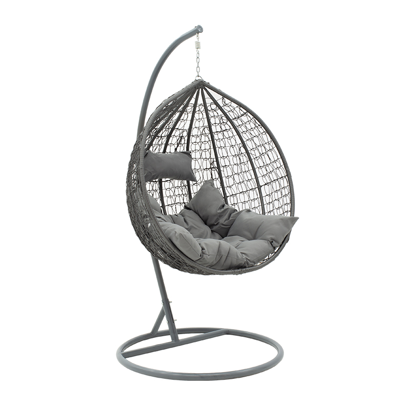 Zafer pakoworld swing hanging metal-pp- pillow in grey color 106x103x200cm Zafer pakoworld swing hanging metal-pp- pillow in grey color 106x103x200cm