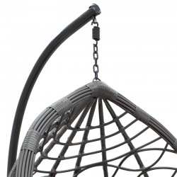Hudson pakoworld swing hanging metal-pp- pillow in gray color 109x119x195cm Hudson pakoworld swing hanging metal-pp- pillow in gray color 109x119x195cm