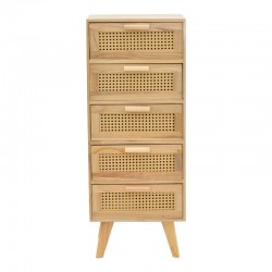 Othello chest of drawers pakoworld wood in a natural shade 40x35x99cm Othello chest of drawers pakoworld wood in a natural shade 40x35x99cm