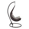 Soleil pakoworld hanging swing metal brown-pp brown-beige cushion 103x83x200cm