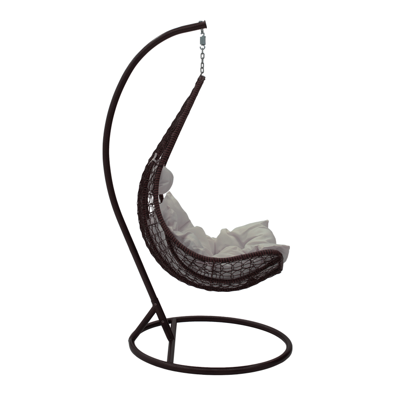 Soleil pakoworld hanging swing metal brown-pp brown-beige cushion 103x83x200cm