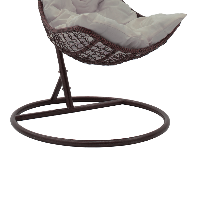 Soleil pakoworld hanging swing metal brown-pp brown-beige cushion 103x83x200cm