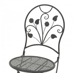 Dining set 3pcs Abriel pakoworld anthracite antique metal Dining set 3pcs Abriel pakoworld anthracite antique metal