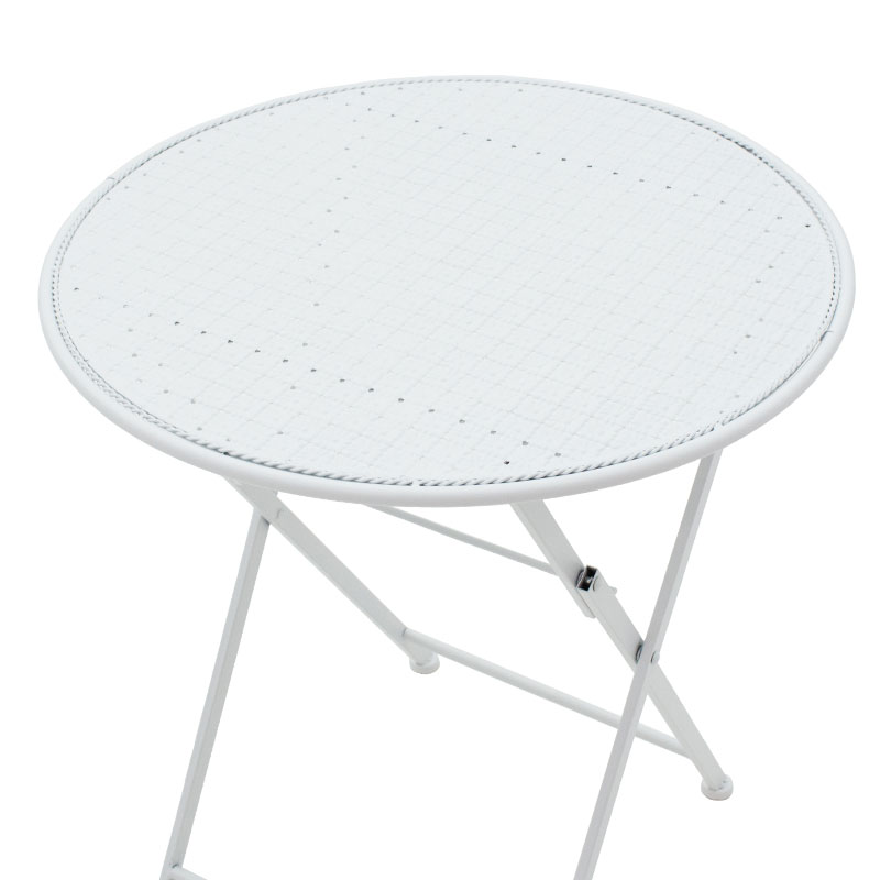 Dining set 3pcs Walen pakoworld white metal Dining set 3pcs Walen pakoworld white metal