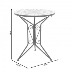 Mosaic pakoworld dining set set 3pcs metal black Mosaic pakoworld dining set set 3pcs metal black