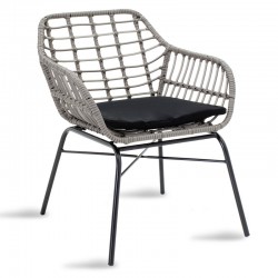 Naoki pakoworld armchair metal black-pe gray Naoki pakoworld armchair metal black-pe gray