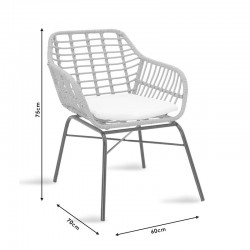 Naoki pakoworld armchair metal black-pe gray Naoki pakoworld armchair metal black-pe gray