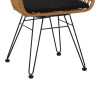 Naoki pakoworld armchair black metal-pe natural