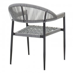Armchair Tiana pakoworld metal black-pe gray Armchair Tiana pakoworld metal black-pe gray