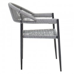 Armchair Tiana pakoworld metal black-pe gray Armchair Tiana pakoworld metal black-pe gray