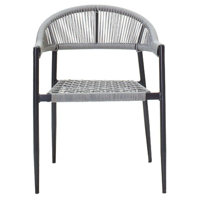 Armchair Tiana pakoworld metal black-pe gray Armchair Tiana pakoworld metal black-pe gray