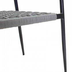 Armchair Tiana pakoworld metal black-pe gray Armchair Tiana pakoworld metal black-pe gray