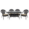 Dining set 5pcs Cellin pakoworld meta-pe brown