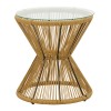 Living room se4t Naoki-Mabil pakoworld set of 3 pe rattan in natural color and black metal