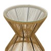 Living room se4t Naoki-Mabil pakoworld set of 3 pe rattan in natural color and black metal