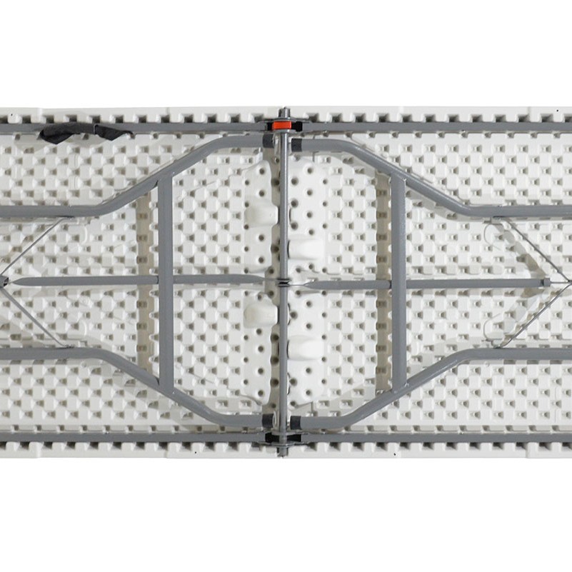 Foldinf catering table-suitcase Rodeo pakoworld metal frame colour white 152x60x74cm