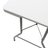 Foldinf catering table-suitcase Rodeo pakoworld metal frame colour white 152x60x74cm