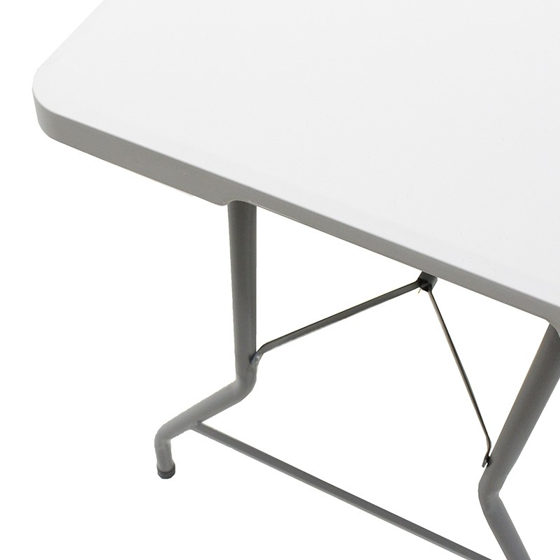 Foldinf catering table-suitcase Rodeo pakoworld metal frame colour white 152x60x74cm