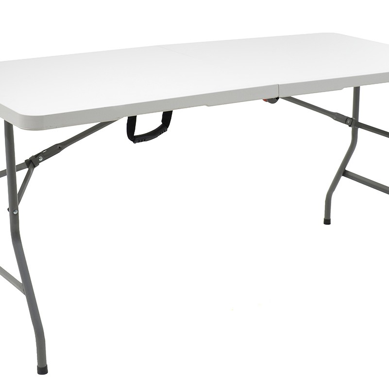 Foldinf catering table-suitcase Rodeo pakoworld metal frame colour white 152x60x74cm