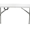 Folding catering table-suitcase Rodeo pakoworld with metal frame colour white 122x60x74cm