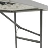 Folding catering table-suitcase Rodeo pakoworld with metal frame colour white 122x60x74cm