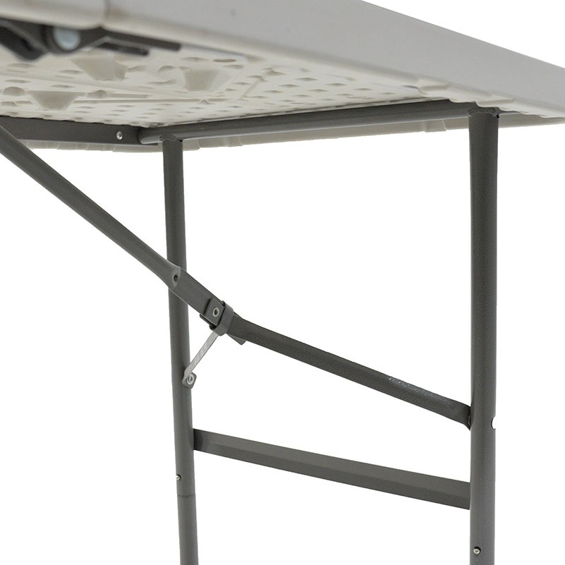 Folding catering table-suitcase Rodeo pakoworld with metal frame colour white 122x60x74cm