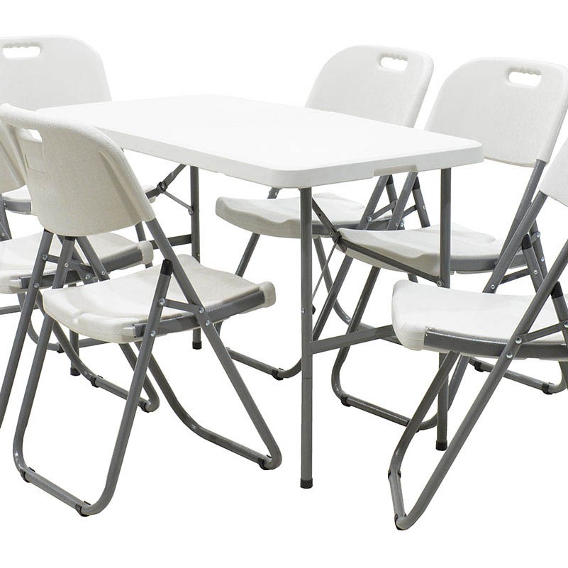 Folding catering table-suitcase Rodeo pakoworld with metal frame colour white 122x60x74cm