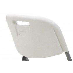 Commericial folding camping chair Edison pakoworld with metal and reinforced frame colour white