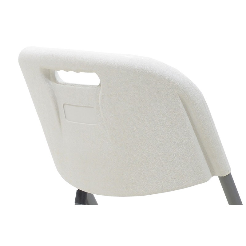 Commericial folding camping chair Edison pakoworld with metal and reinforced frame colour white