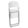 Folding catering chair Edison pakoworld with metal and reinforced frame colour white