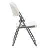 Folding catering chair Edison pakoworld with metal and reinforced frame colour white