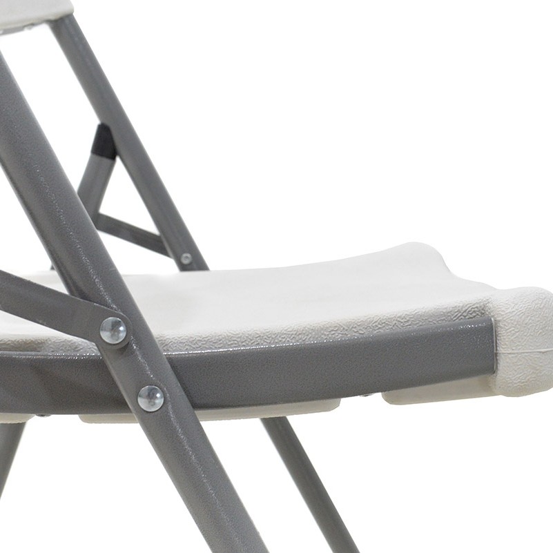 Folding catering chair Edison pakoworld with metal and reinforced frame colour white