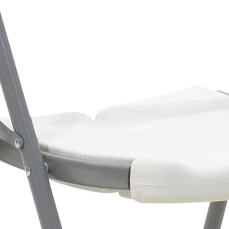 Folding catering chair Edison pakoworld with metal and reinforced frame colour white