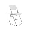 Folding catering-conference chair Zora pakoworld white