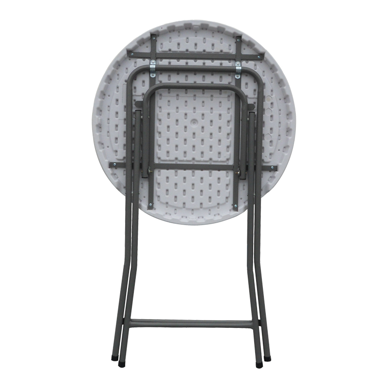 Τραπέζι μπαρ catering Event pakoworld πτυσσόμενο λευκό Φ81x110εκ