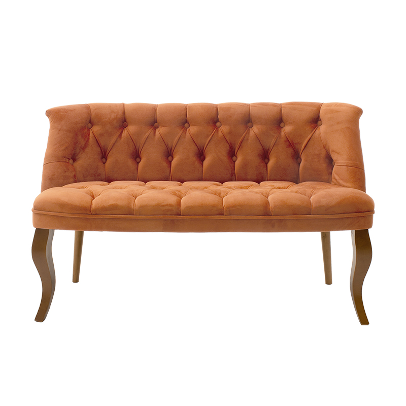 2 seated sofa Loreta pakoworld velvet tile 123x65x73cm