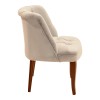 Πολυθρόνα Loreta pakoworld βελούδο μπεζ-με καρυδί πόδια 55x57x78εκ