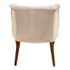 Πολυθρόνα Loreta pakoworld βελούδο μπεζ-με καρυδί πόδια 55x57x78εκ
