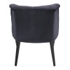 Πολυθρόνα Loreta pakoworld βελούδο ανθρακί με μαύρα πόδια 55x57x78εκ