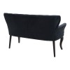 Samara sofa pakoworld 2-seater anthracite velvet-black legs 130x55x79cm