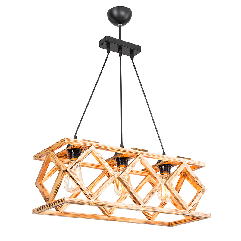 Ceiling light PWL-1028 pakoworld Ε27 metal black-natural 58x22.5x80cm Ceiling light PWL-1028 pakoworld Ε27 metal black-natural 58x22.5x80cm