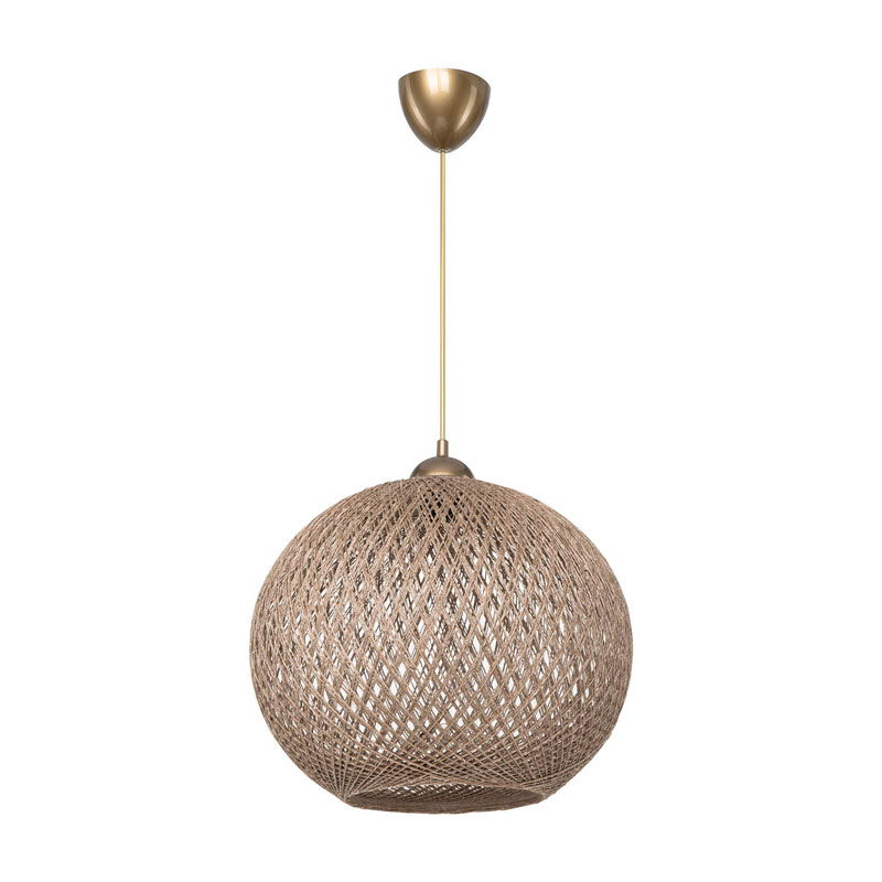 Ceiling light Leshia pakoworld Ε27 brown D38x38cm Ceiling light Leshia pakoworld Ε27 brown D38x38cm