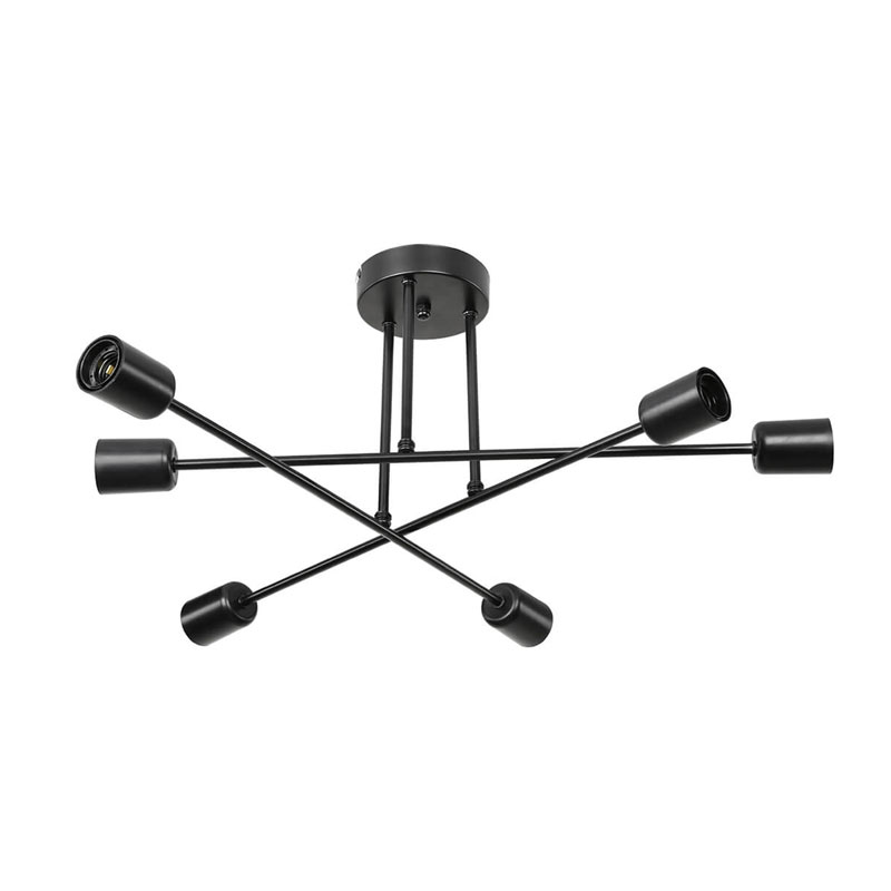 Ceiling light PWL-1122 pakoworld Ε27 black D61x25cm Ceiling light PWL-1122 pakoworld Ε27 black D61x25cm