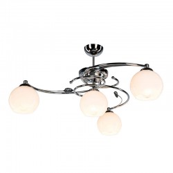 Ceiling light PWL-0966 pakoworld Ε27 silver-white D65x35cm Ceiling light PWL-0966 pakoworld Ε27 silver-white D65x35cm