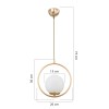 Ceiling light PWL-1193 pakoworld Ε27 golden D26x30cm