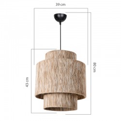 Ceiling light Kin pakoworld Ε27 natural D39x80cm Ceiling light Kin pakoworld Ε27 natural D39x80cm