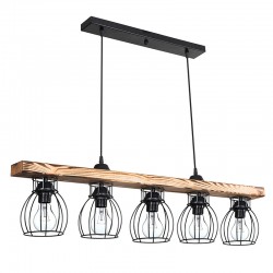Ceiling light Jazzy pakoworld Ε27 walnut-black 100x8.5x27cm Ceiling light Jazzy pakoworld Ε27 walnut-black 100x8.5x27cm