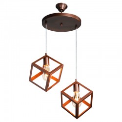 Ceiling light PWL-1152 pakoworld Ε27 brown 50x50x82cm Ceiling light PWL-1152 pakoworld Ε27 brown 50x50x82cm