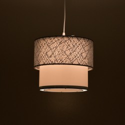 Ceiling light PWL-0963 Ε27 pakoworld silver-white D30x55cm Ceiling light PWL-0963 Ε27 pakoworld silver-white D30x55cm